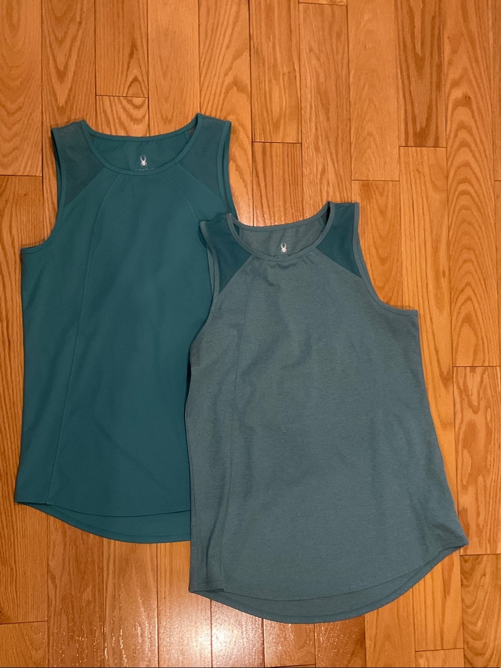 Spyder Teal Mesh-Back Performance Tank set 2 women size s